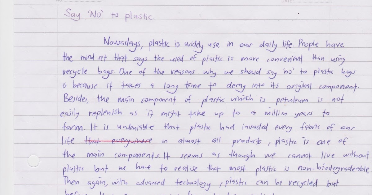 Ban on plastic bag essay